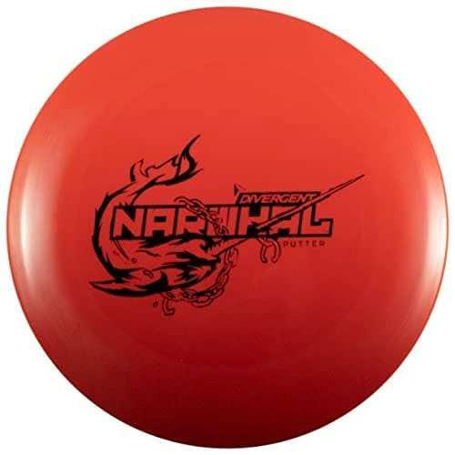 Red Divergent Narwhal Max Grip Disc Golf Putter